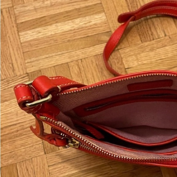 Dooney  & Bourke orange Red Leather Crossbody Bag - Picture 4 of 4